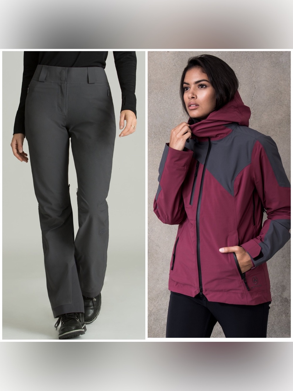 [NWT/NWOT] $1100 AETHER APPAREL Ski Set in Burgundy and Graphite. Small